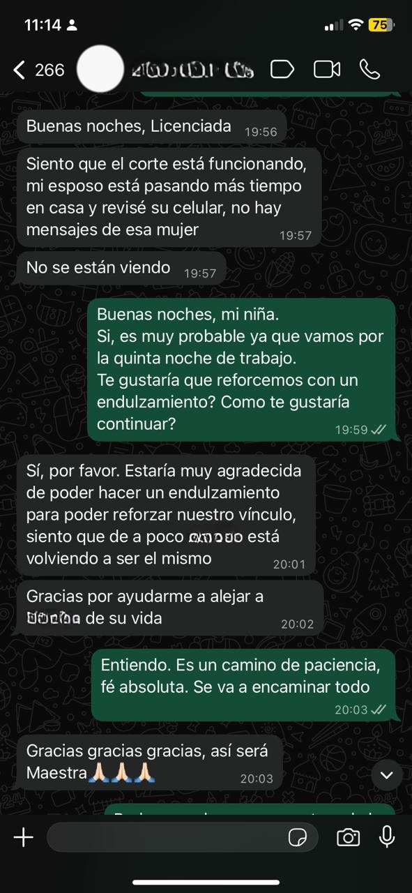 Testimonio WhatsApp 1